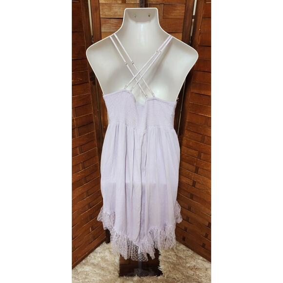 Davi & Dani New Lilac Crochet Lace Overlay Cocktail Dress Size 1XL With Pockets - Picture 4 of 5